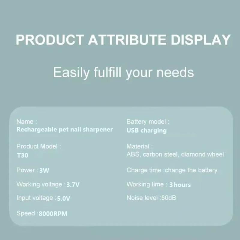 Rechargeable Cordless Dog Nail Clipper