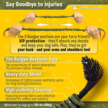 Exquisite Double Dog Leash for Large Dogs | Hands Free Dog Leash 2 Dogs | Waist Dog Leash for Large Dogs | Two Dog Leash for Large Dogs | Leash for Big Dogs | Hands Free Running Dog Leash