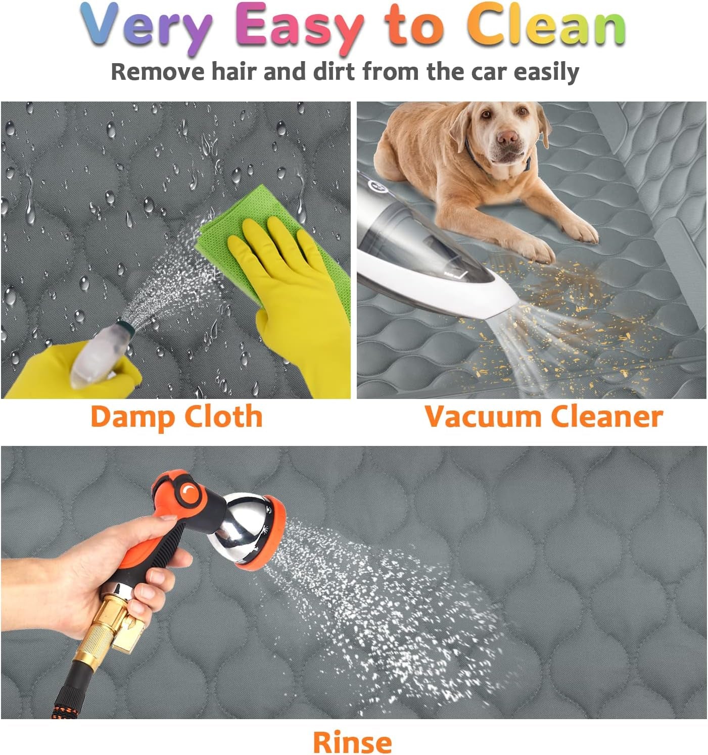 100% Waterproof Pet Seat Cover Car Seat Cover for Pets - Scratch Proof & Nonslip Backing & Hammock, Quilted, Padded, Durable Pet Seat Covers for Cars Trucks and Suvs