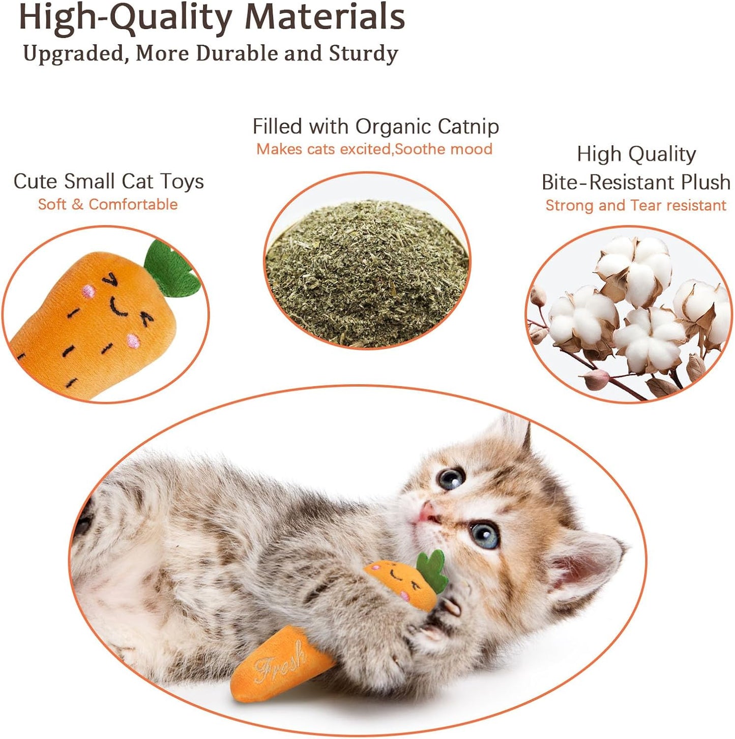 Catnip Toys, Cat Toys, Cat Toys for Indoor Cats, Catnip Toys for Cats, Cat Toys with Catnip, Interactive Cat Toy, Cat Chew Toy, Cat Pillow Toys, Cat Toys for Kittens Kitty