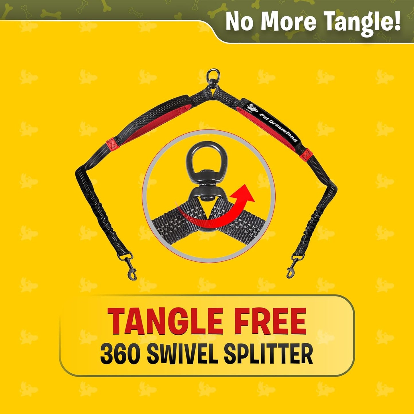 Exquisite Double Dog Leash for Large Dogs | Hands Free Dog Leash 2 Dogs | Waist Dog Leash for Large Dogs | Two Dog Leash for Large Dogs | Leash for Big Dogs | Hands Free Running Dog Leash