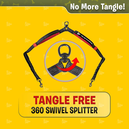 Exquisite Double Dog Leash for Large Dogs | Hands Free Dog Leash 2 Dogs | Waist Dog Leash for Large Dogs | Two Dog Leash for Large Dogs | Leash for Big Dogs | Hands Free Running Dog Leash