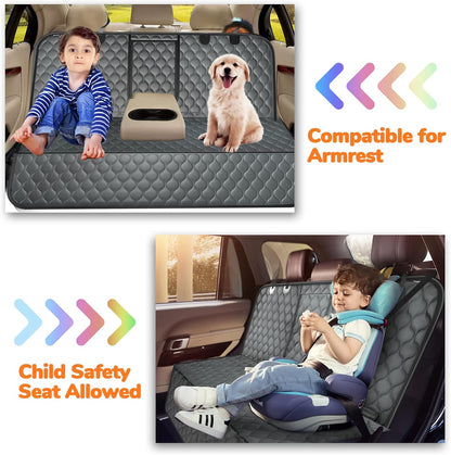 100% Waterproof Pet Seat Cover Car Seat Cover for Pets - Scratch Proof & Nonslip Backing & Hammock, Quilted, Padded, Durable Pet Seat Covers for Cars Trucks and Suvs