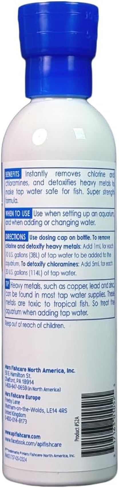 TAP Water Conditioner, Instantly Neutralizes Chlorine, Chloramines and Other Chemicals to Make Tap Water Safe for Fish, Highly Concentrated, Use When Adding or Changing Water and When Adding Fish