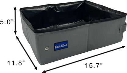 Travel Cat Litter Box Foldable, Leak-Proof Portable Litter Box, Collapsible Cat Litter Box for Small Medium Cats