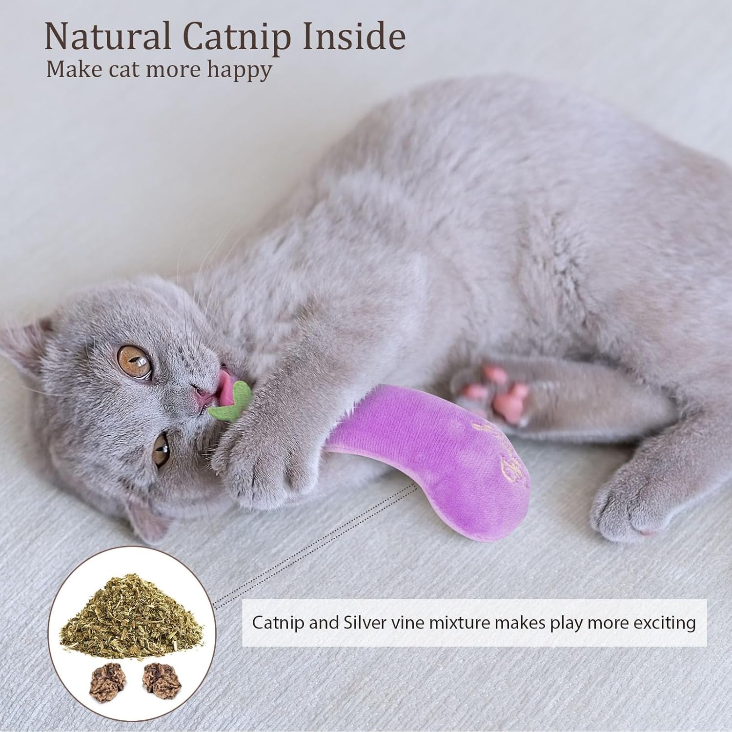 Catnip Toys, Cat Toys, Cat Toys for Indoor Cats, Catnip Toys for Cats, Cat Toys with Catnip, Interactive Cat Toy, Cat Chew Toy, Cat Pillow Toys, Cat Toys for Kittens Kitty