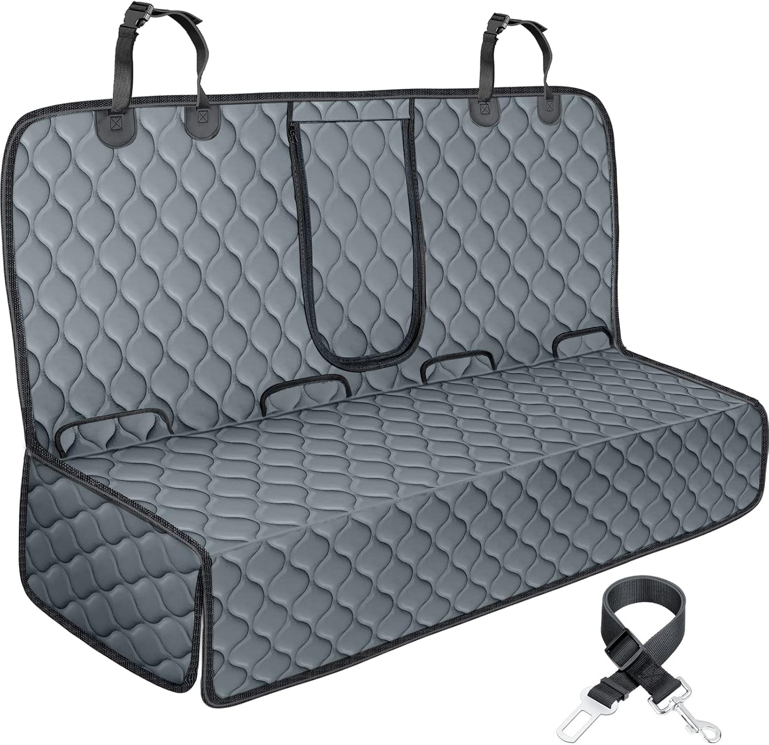 100% Waterproof Pet Seat Cover Car Seat Cover for Pets - Scratch Proof & Nonslip Backing & Hammock, Quilted, Padded, Durable Pet Seat Covers for Cars Trucks and Suvs